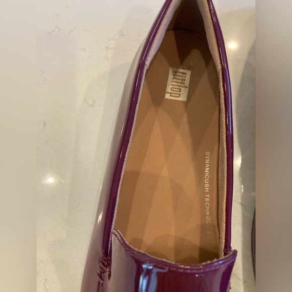 NEW FitFlop Lena Patent Leather Shiny Lightweight Soft Preppy Loafers Size 11 - Picture 5 of 9